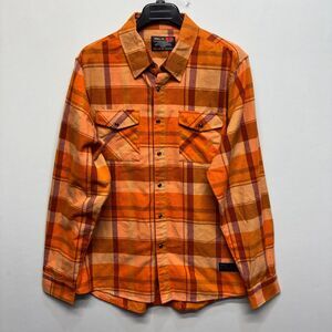 Troll Co. Men Long Sleeve Flannel Button Snap Shirt Size Large Plaid C112 -28